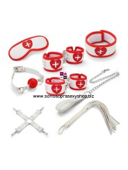 Kit Bondage Infermiera 8 Pezzi: Completo per Giochi BDSM e Fetish