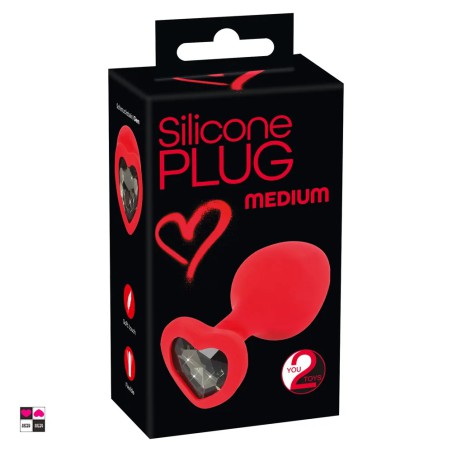 Plug Anale in Silicone con Pietra a Cuore: Eleganza e Piacere