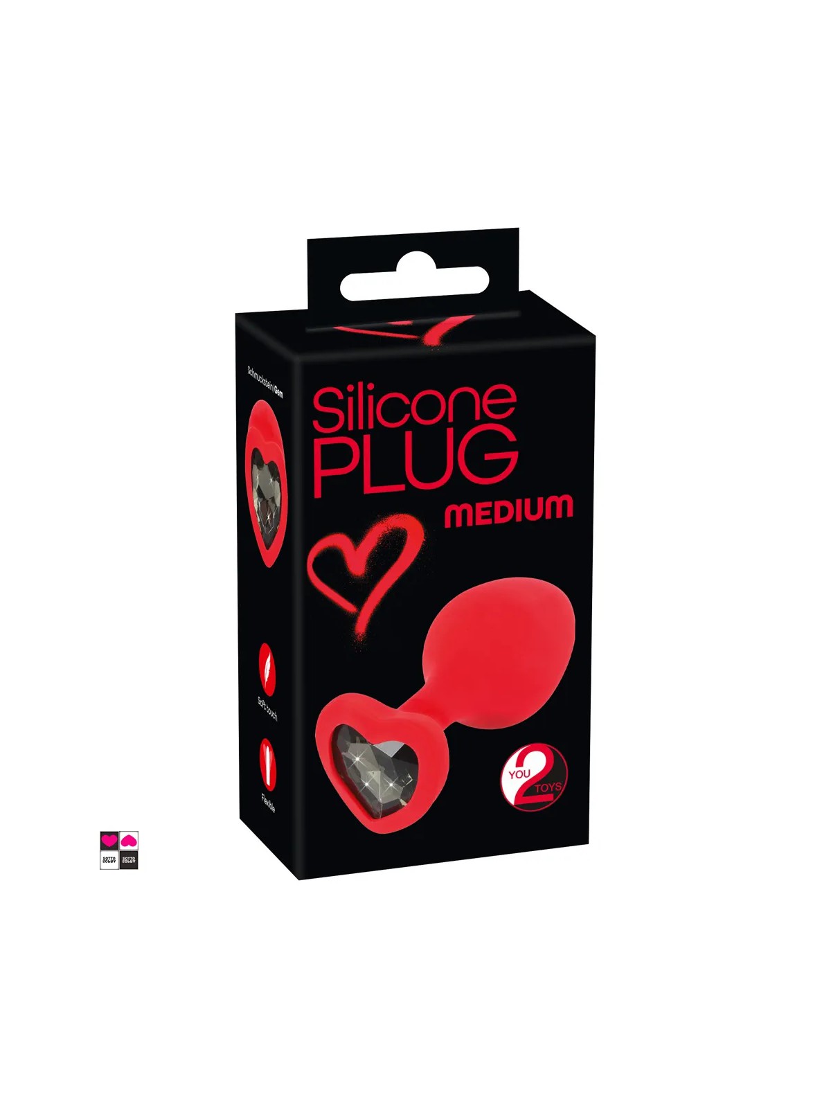 Plug Anale in Silicone con Pietra a Cuore: Eleganza e Piacere