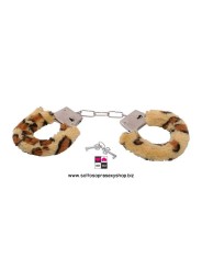 Manette con Pelliccia Colorata : Gioco Erotico con Chiave e Tasto di Sicurezza