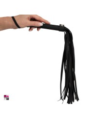 Frusta/Flogger Nera in Similpelle di Alta Qualità per Giochi di Passione