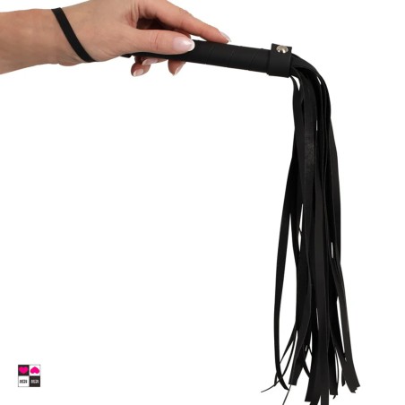 Frusta/Flogger Nera in Similpelle di Alta Qualità per Giochi di Passione