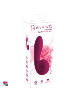 Vibratore Spot-On Rosenrot viola con stimolatore clitorideo a rosa
