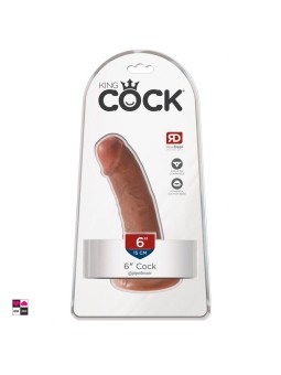 Dildo Naturale 6" Colore Brown con Ventosa 17 cm lunghezza e 4,3 cm diametro