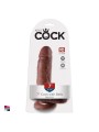 King Cock 7" Dildo Naturale e Stretto con Ventosa Colore Brown