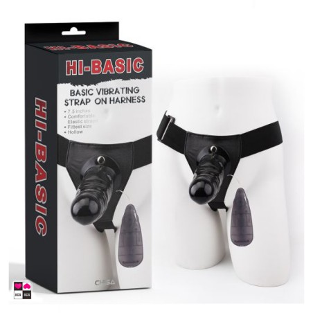 Strap On Cavo Vibrante e Regolabile Colore Nero