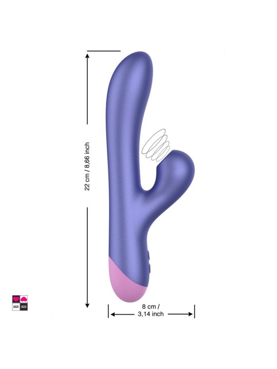 Vibratore rabbit ROMP Handy Pulse metallico Pleasure Air 22cm ricaricabile|Sottosopra Sexyshop