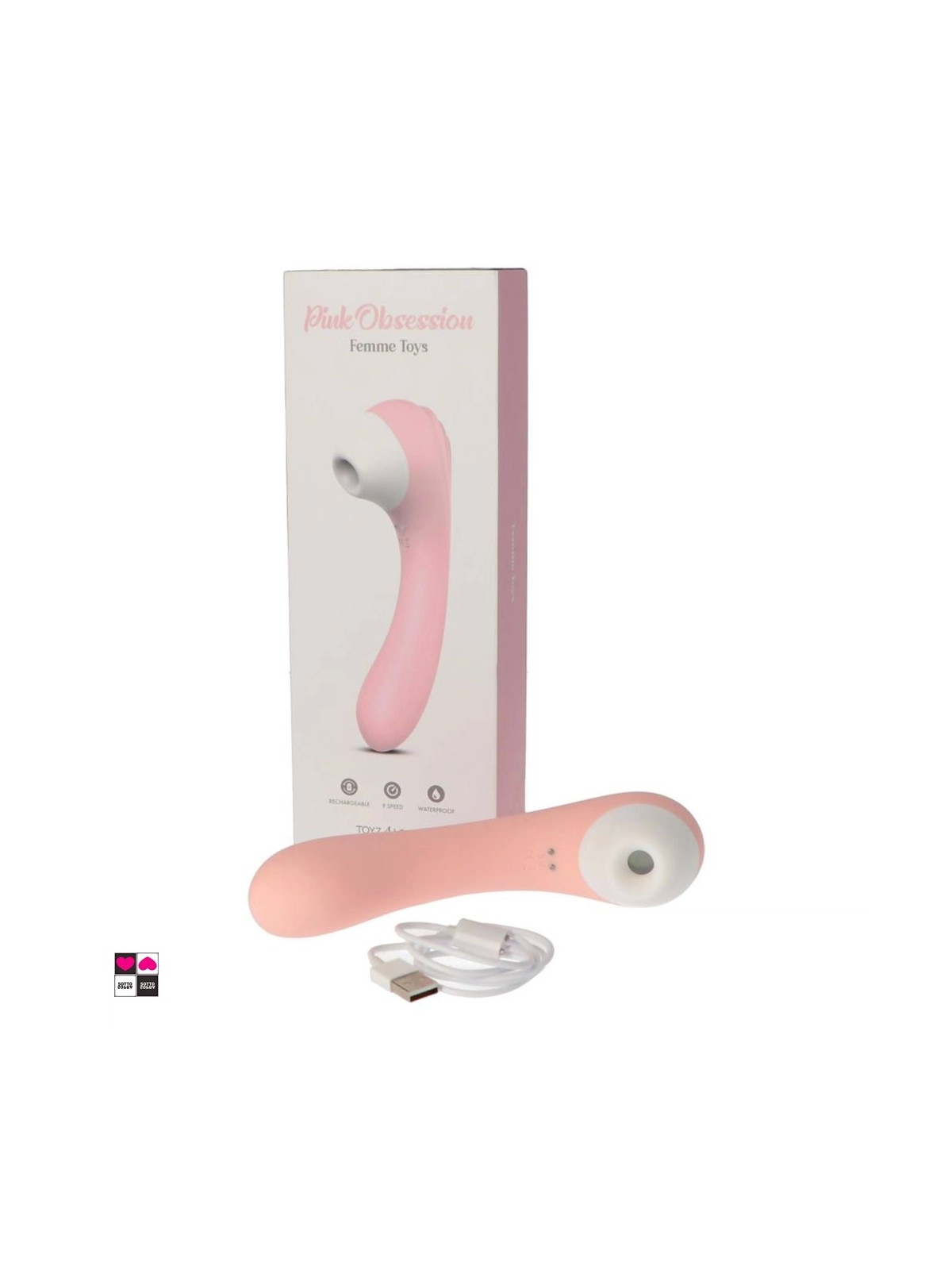 Pink Obsession stimolatore clitorideo con confezione originale succhia clitoride silicone rosa|89,00 €