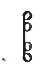 Blaze barra manette cavigliere vista frontale velcro nylon nero|Sottosopra Sexyshop