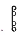 Blaze barra manette cavigliere vista frontale velcro nylon nero|Sottosopra Sexyshop