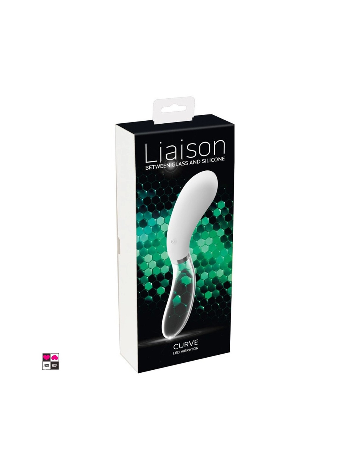 Confezione elegante vibratore Curve LED Liaison con scatola