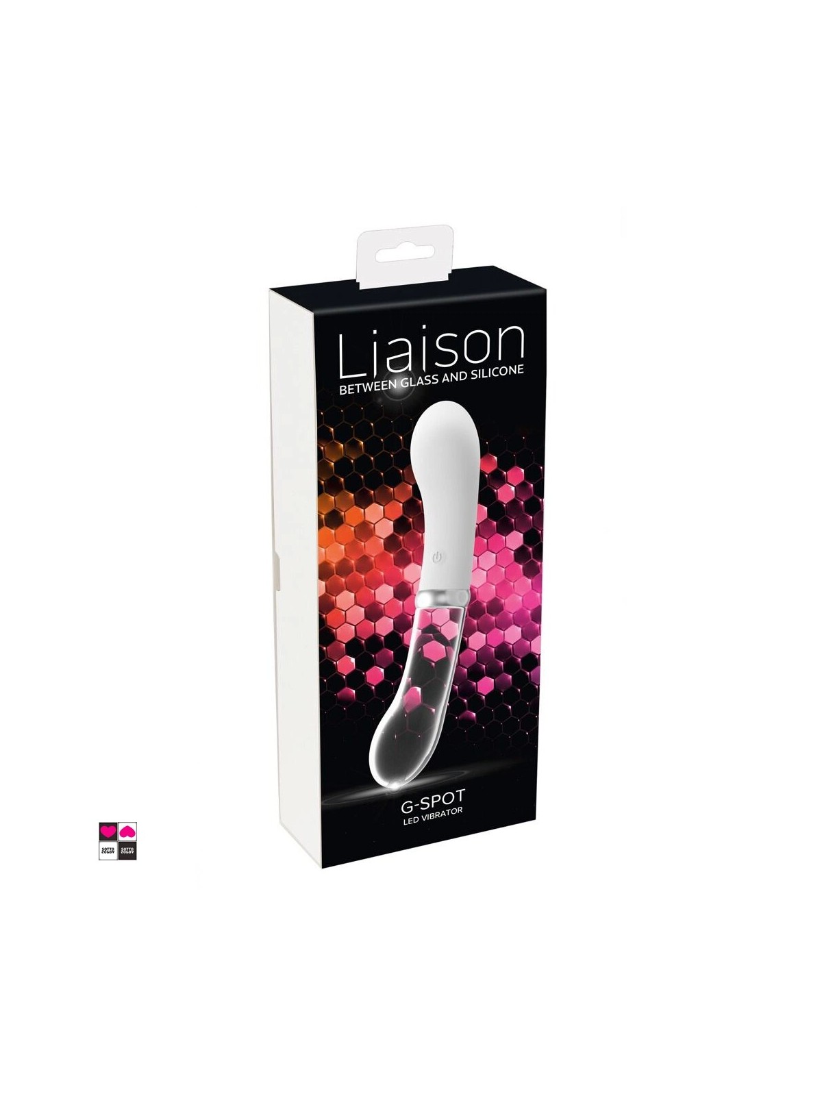 Packaging discreto ed elegante. Contenuto: vibratore G-Spot LED, cavo ricarica USB, manuale istruzioni.