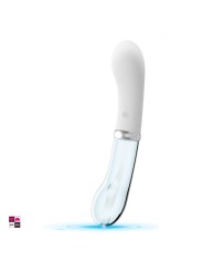 Illuminazione LED integrata nella punta in vetro. Si attiva automaticamente all'accensione del vibratore. Luce azzurra soffusa.