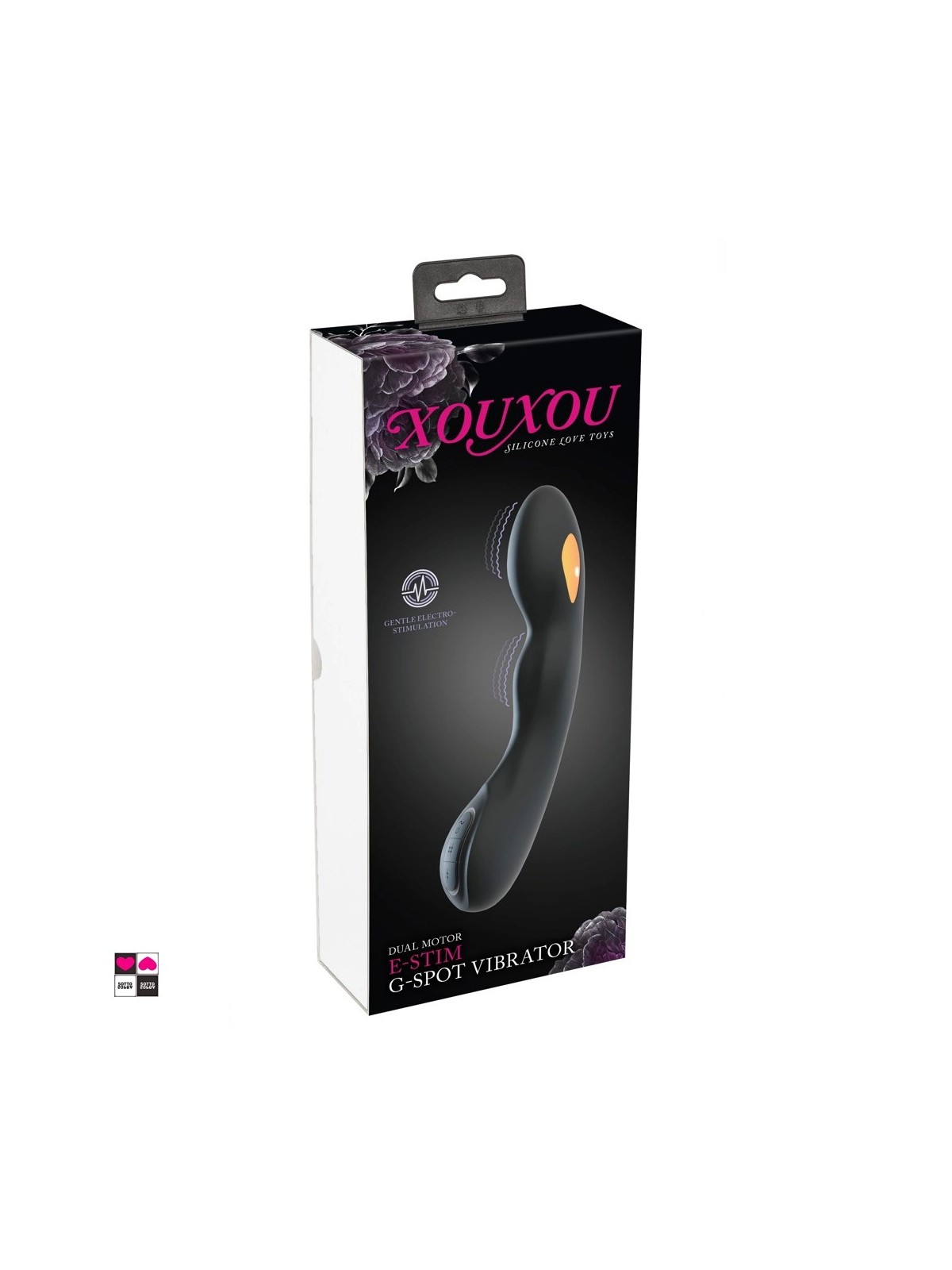 Packaging elegante discreto. Include: vibratore e-stim, cavo USB magnetico, manuale elettrostimolazione punto G