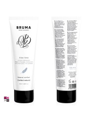 Fronte e Retro Gel Lubrificante Bruma lista ingredienti con Aloe Vera naturale e istruzioni d'uso base acqua