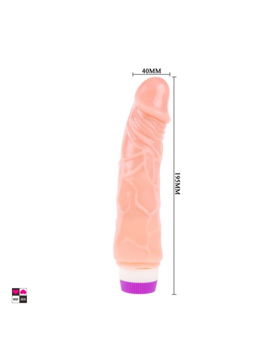 Vibratore in Morbido e Realistico Jelly 4cm di diametro e 19,5cm di lunghezza totale