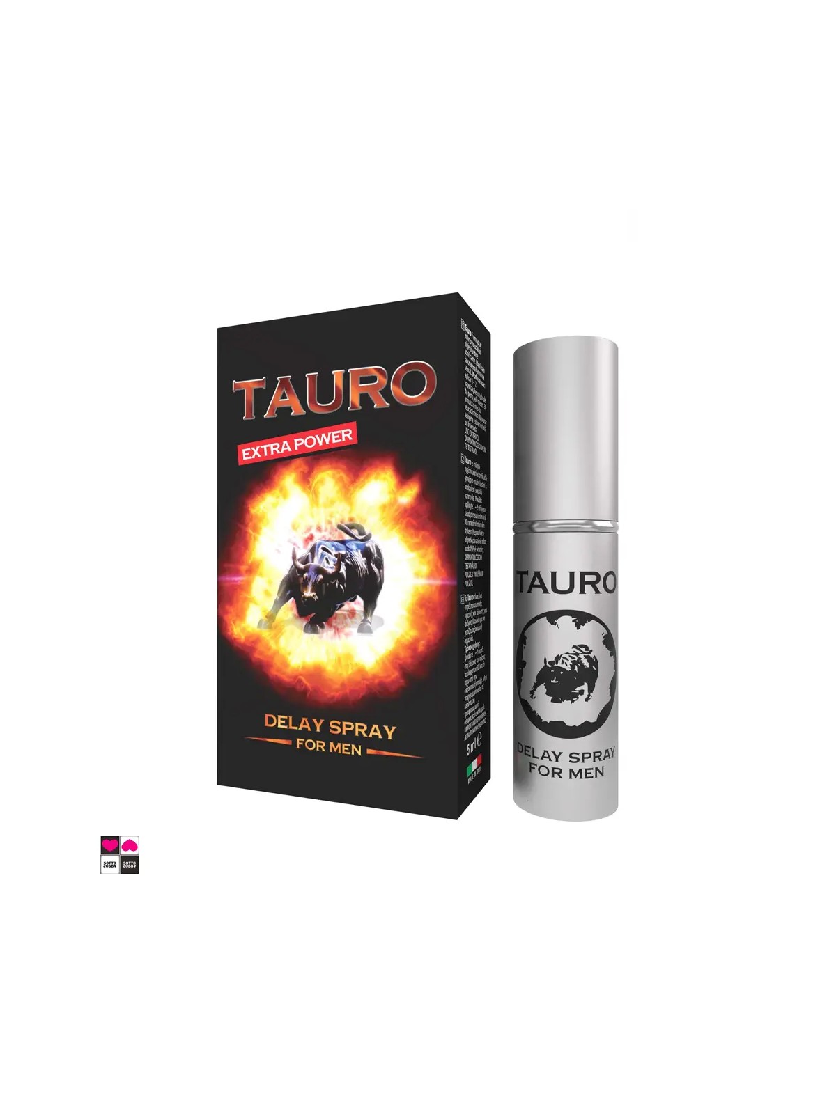 Tauro spray ritardante uomo made in Italy — flacone frontale con erogatore