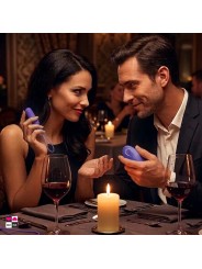 Mini ovetto vibrante viola con telecomando per giochi di coppia al risotrante