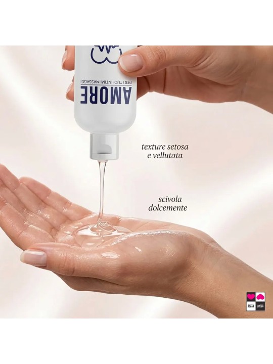 Amore Gel lubrificante a base acqua. Effetto setoso. Made in Italy