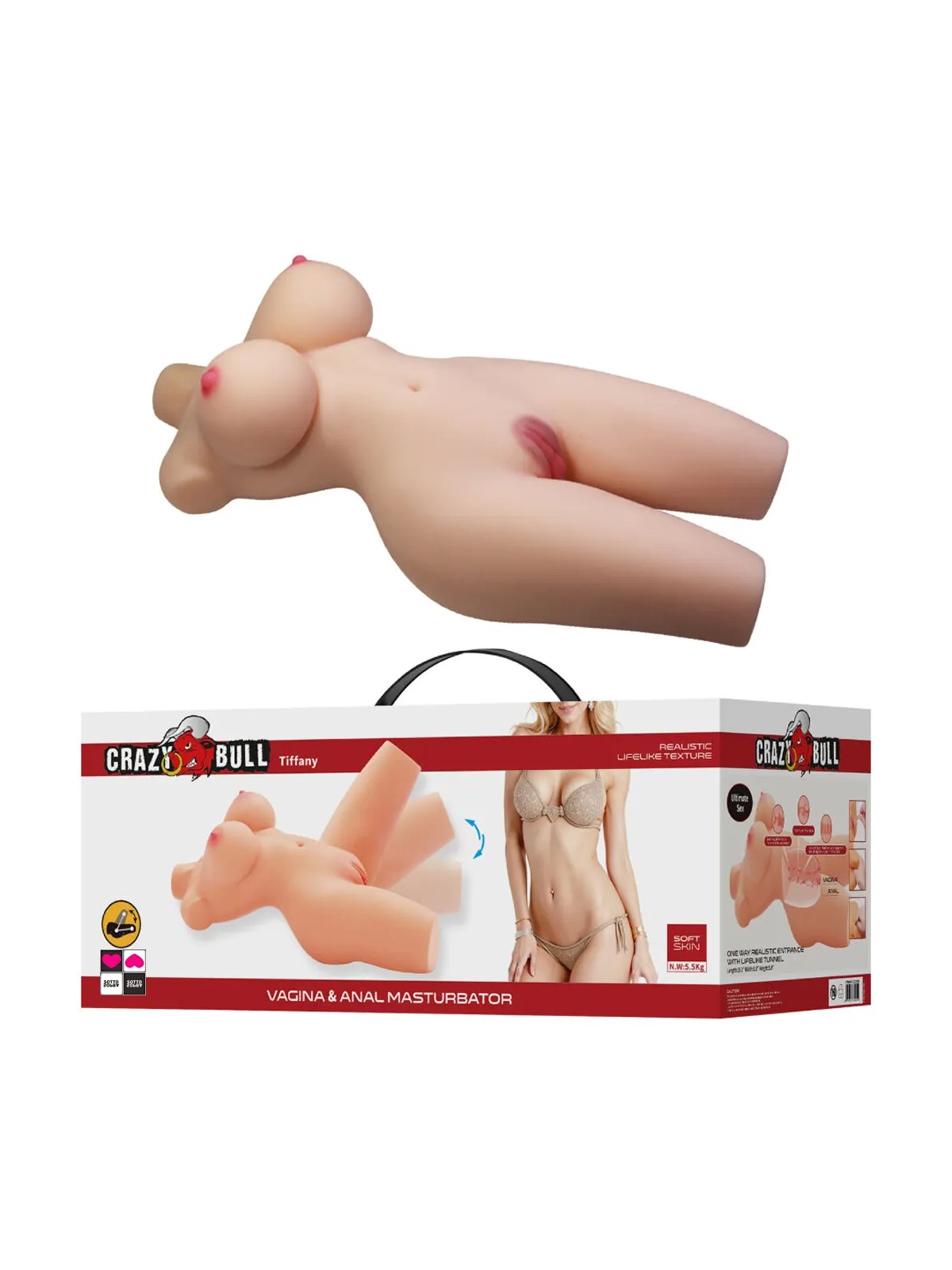 Confezione di Mezzo Busto Tiffany Realistico 5,5 Kg  in TPE