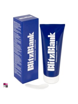 Crema depilatoria vegana BlitzBlank 250ml — confezione completa con tubo e spatola inclusa