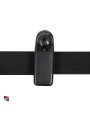 Strap on cavo indossato con sistema di cinghie regolabili che lo mantiene in posizione