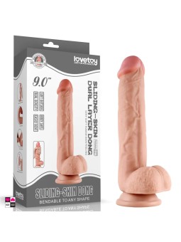 Fallo 24 Doppia Densità Real - Ventosa Potente Lunghezza 23 cm diametro 4,3 cm