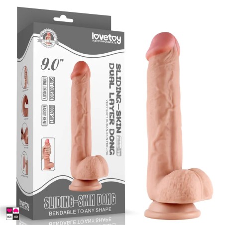 Fallo 24 Doppia Densità Real - Ventosa Potente Lunghezza 23 cm diametro 4,3 cm