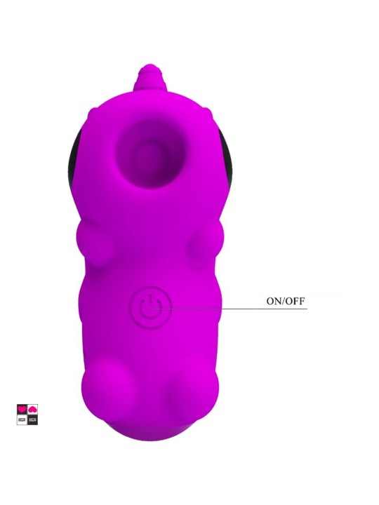 Dettaglio del design a forma di anello per dito del vibratore Magic Unicorn