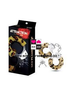 Manette Bondage in Design Leopardato con Rivestimento in Peluche Rimovibile – Include 2 Chiavi