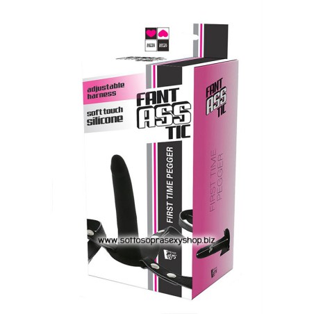 Imbracatura per Pegging in Coppia: Ecopelle e Dildo in Silicone, Regolabile con Fibbie