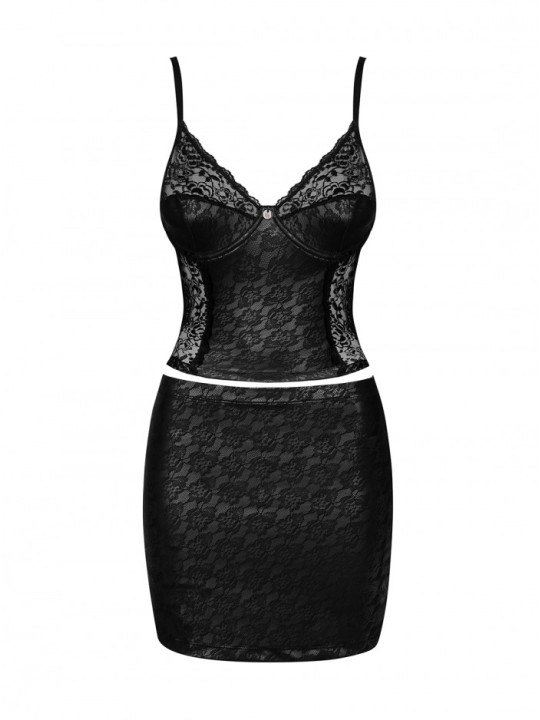 Completo Intimo Obsessive in Pizzo Elasticizzato Nero – Eleganza e Seduzione