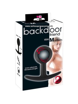 lug anale nero silicone con sfera interna mobile 7,7cm base ancora%separator%%shop-name%