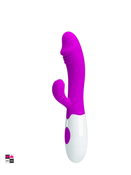 Vibratore Rabbit Lilla e Bianco